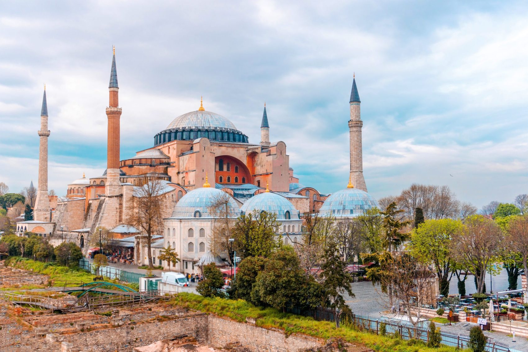 Landscape,View,Of,Beautiful,Hagia,Sophia,In,Istanbul,,Turkey